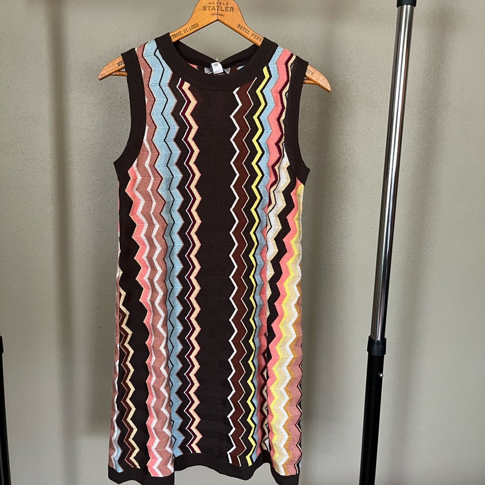 Target X Missoni Brown Chevron Dress 20th Anniversary NWT